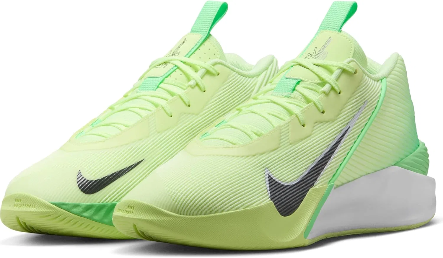 Кроссовки Nike GT Jump Academy на шнуровке, унисекс, для взрослых, Barely Volt Iron Grey Illusion Green — фото 2