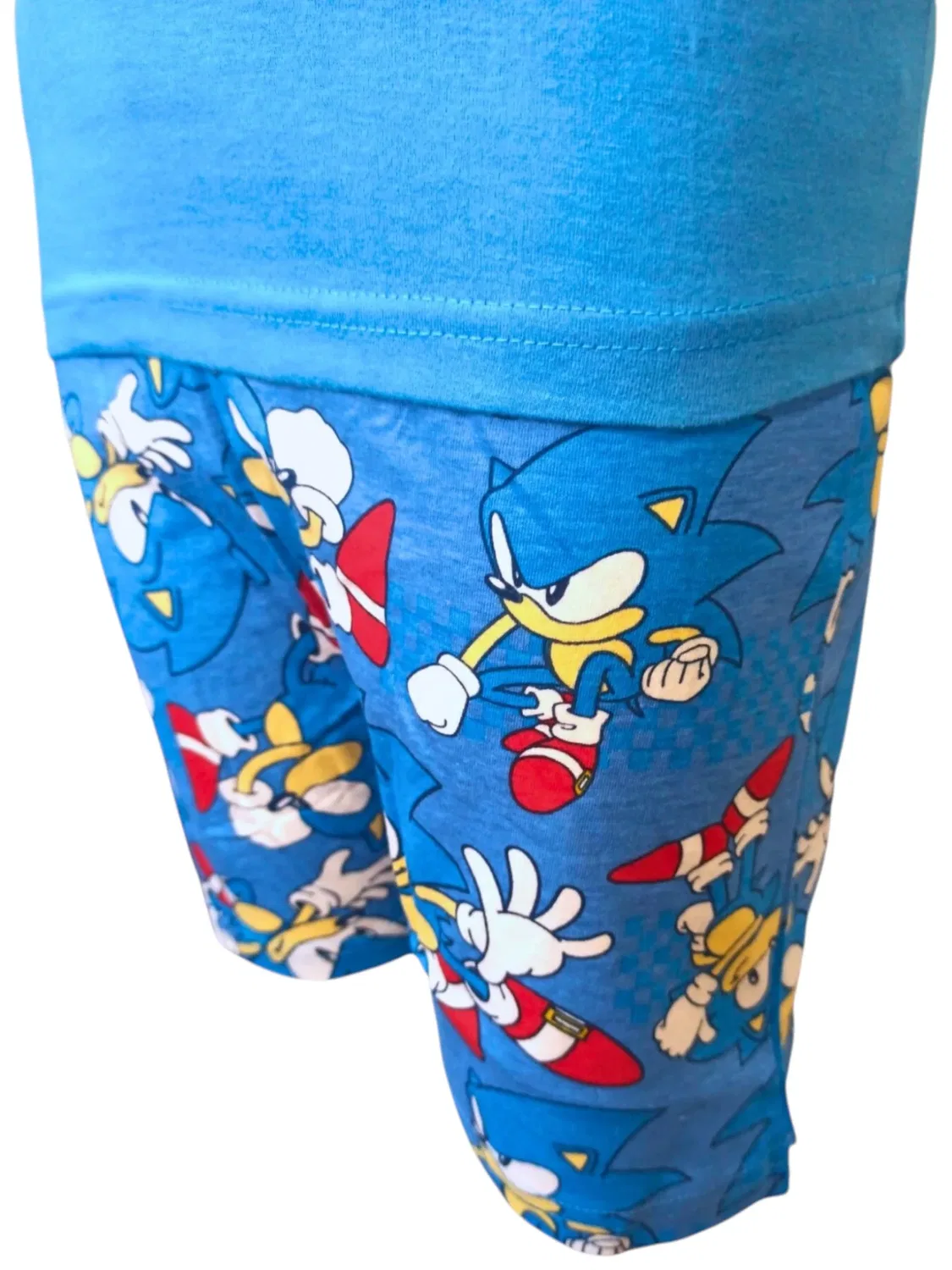Пижама с принтом Sonic, голубая — фото 3