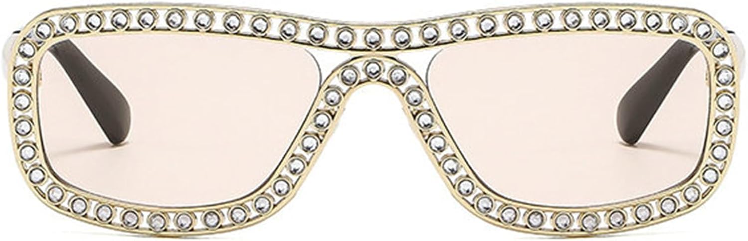 

Солнцезащитные очки Willochra с двойной оправой и стразами для женщин, блестящие очки в оправе с драгоценными камнями, аксессуар для костюмированной вечеринки F25, Orange