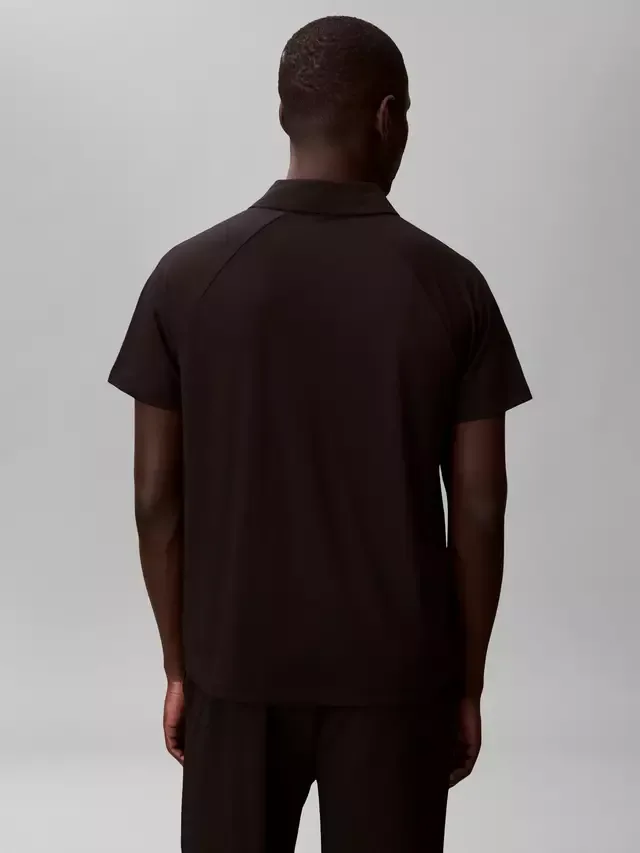 Футболка из высококачественного сетчатого трикотажа, черная Calvin Klein — фото 3