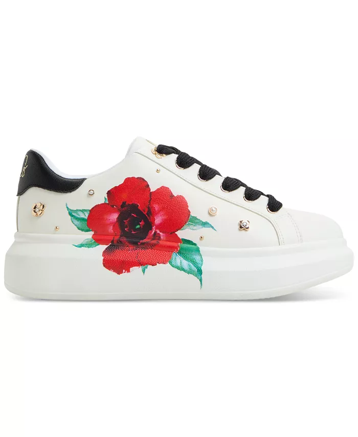 Женские кроссовки Lovekiss на платформе с декоративными шнурками ALDO, белый — фото 2