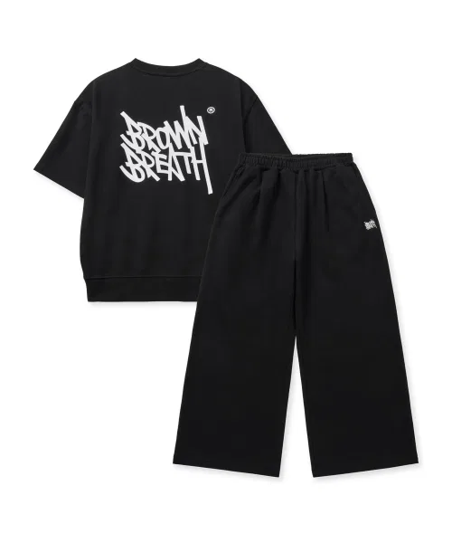 Детский костюм с длинными брюками из хлопка BROWNBREATH KIDS чёрный — фото 2