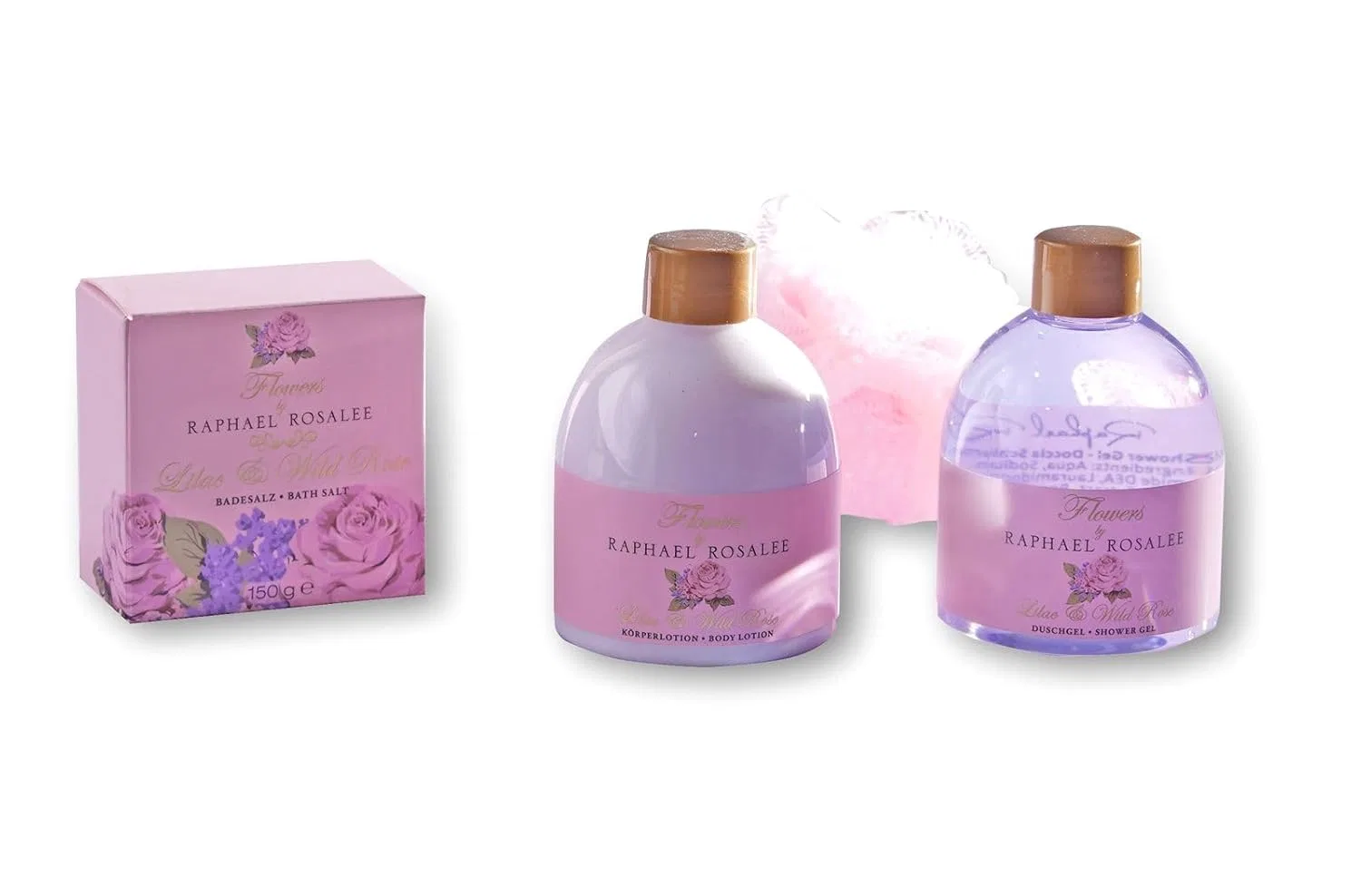 Набор для ванны и ухода Flowers No. 088 с дикой розой, 5 предметов ‎Raphael Rosalee Cosmetics — фото 3