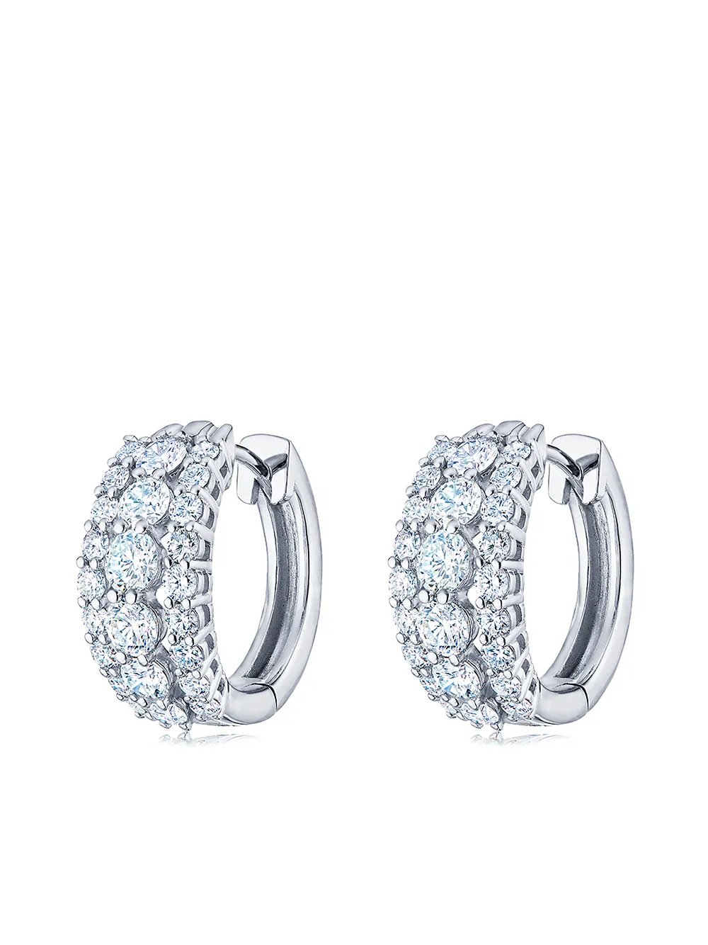 

Серьги-хагги Lyric из белого золота с бриллиантами KWIAT, серебяный