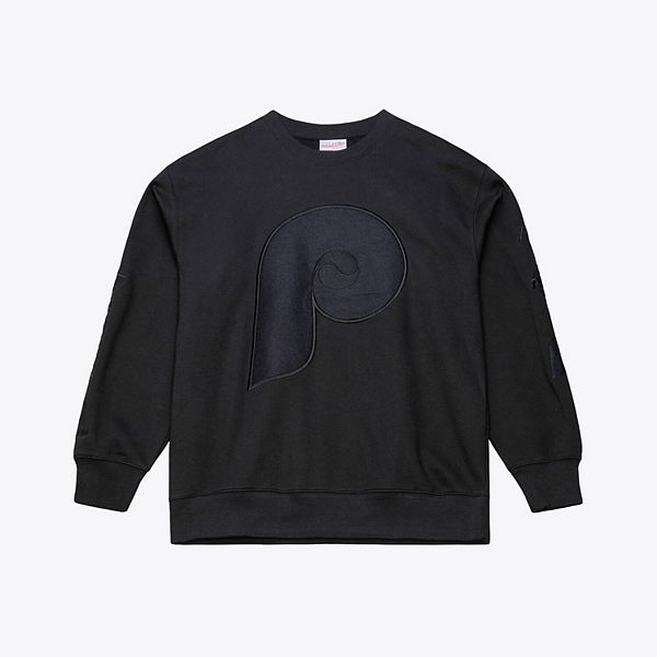 

Мужской черный свитшот Philadelphia Phillies Phantom Fleece Mitchell & Ness