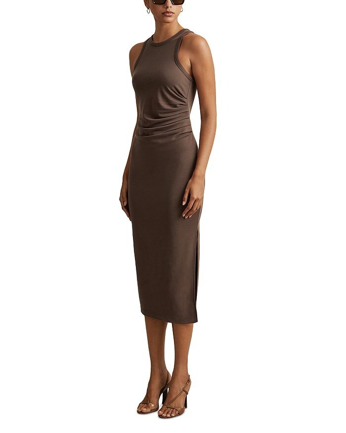 

REISS Lola Трикотажное платье-майка, коричневый