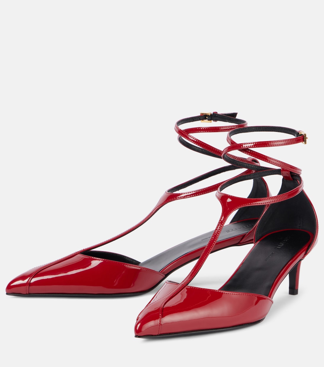 Туфли-лодочки Mia 45 из лаковой кожи Khaite, Fire Red — фото 4