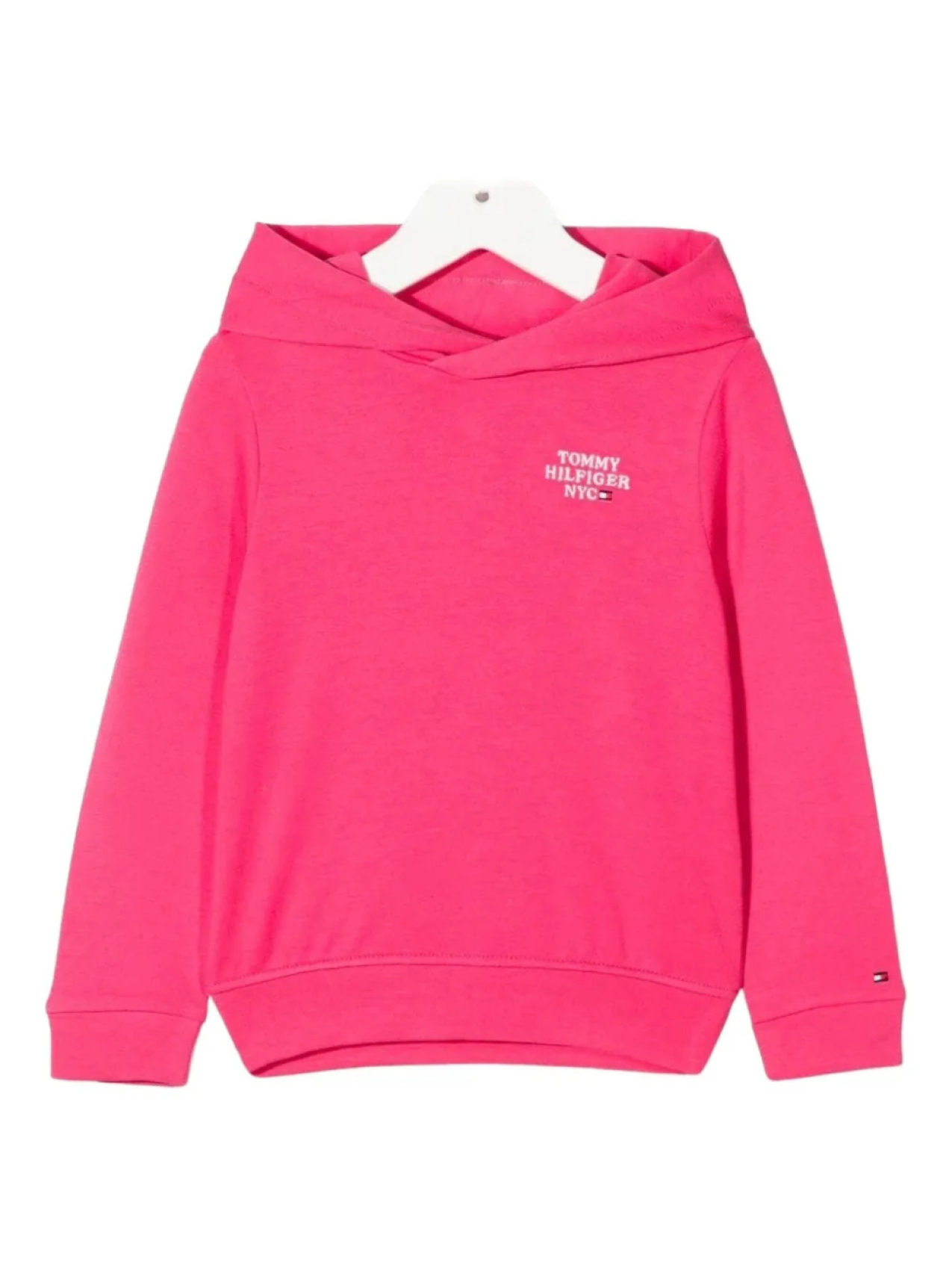 

Толстовка с капюшоном Tommy Hilfiger Junior с вышитым логотипом, розовый