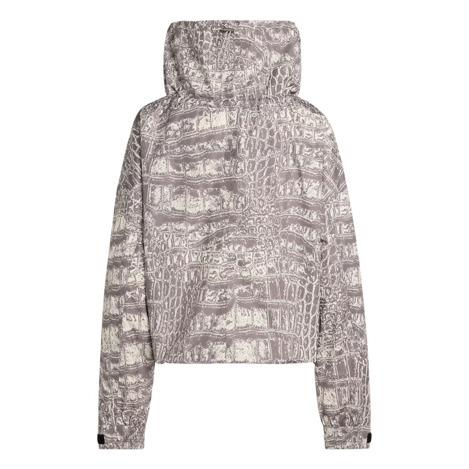 Adidas Куртка с капюшоном в крокодиловом принте, Almond Milk Color/Charcoal Gray — фото 2