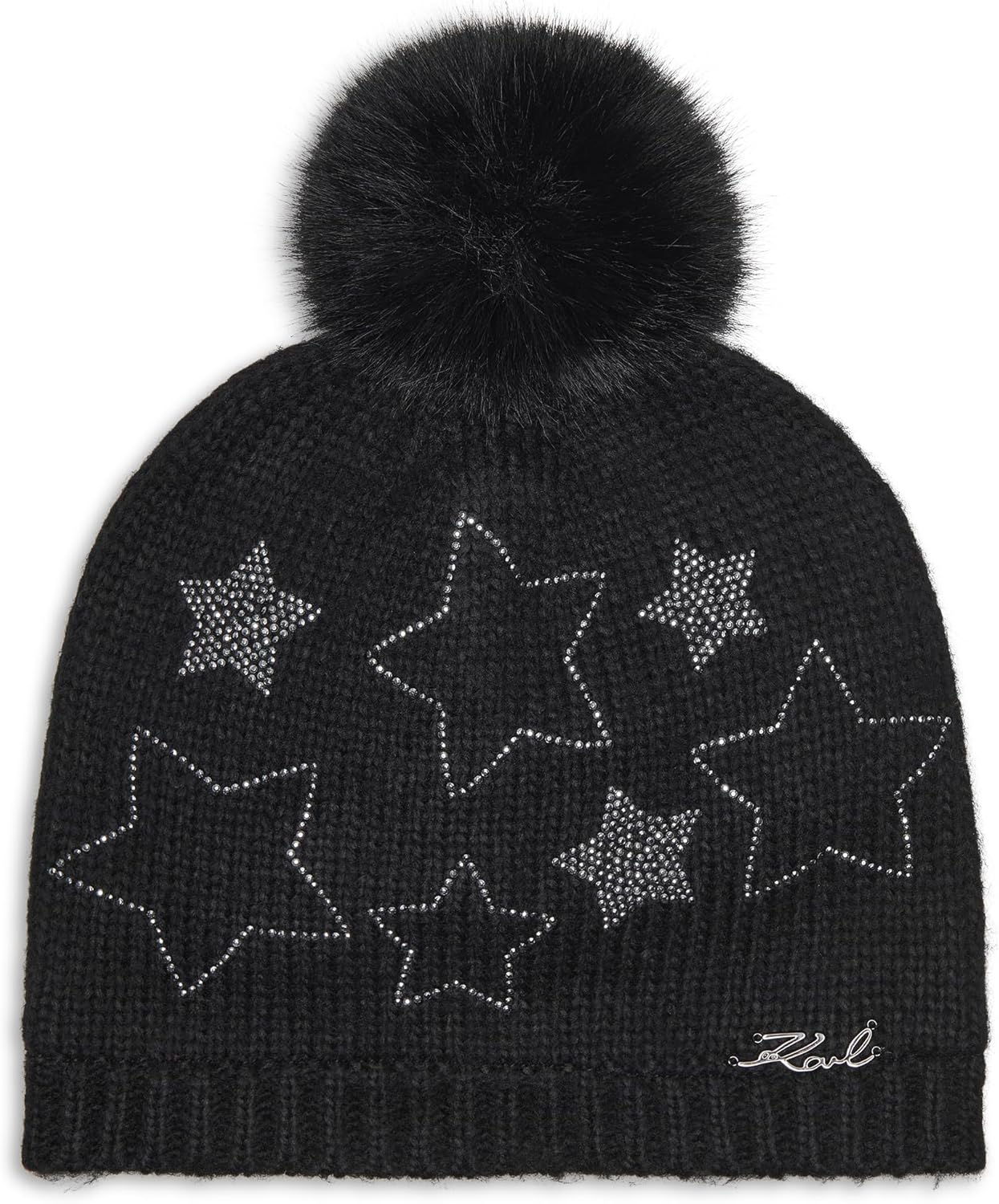 

Женская шапка-бини Star Power из искусственного меха Karl Lagerfeld, Black