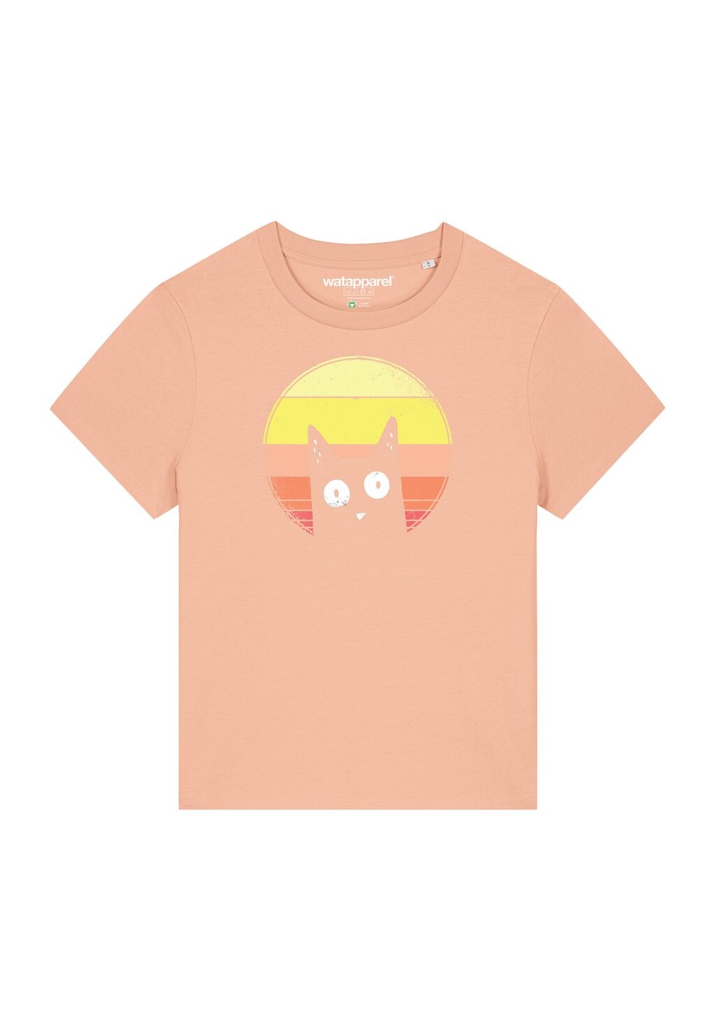 

Футболка с принтом SUNSET CAT watapparel, оранжевый
