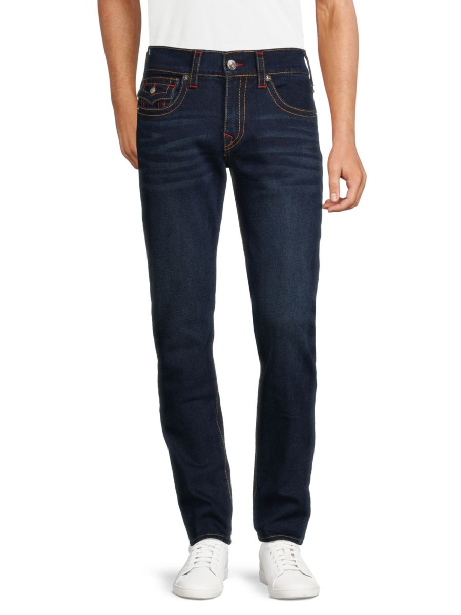 

Узкие джинсы Rocco с ворсинками True Religion, цвет Dark Midnight