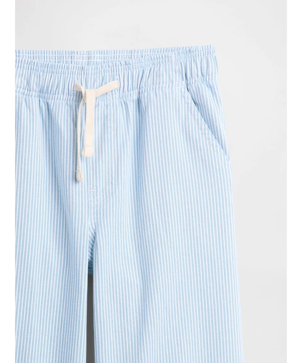 Штаны широкие на резинке с утяжкой Gap Kids полосатые синие — фото 3
