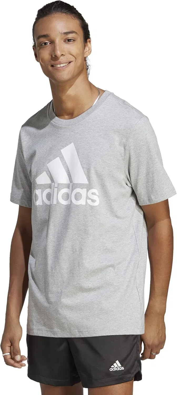 Футболка короткий рукав adidas, цвет Medium Grey Heather