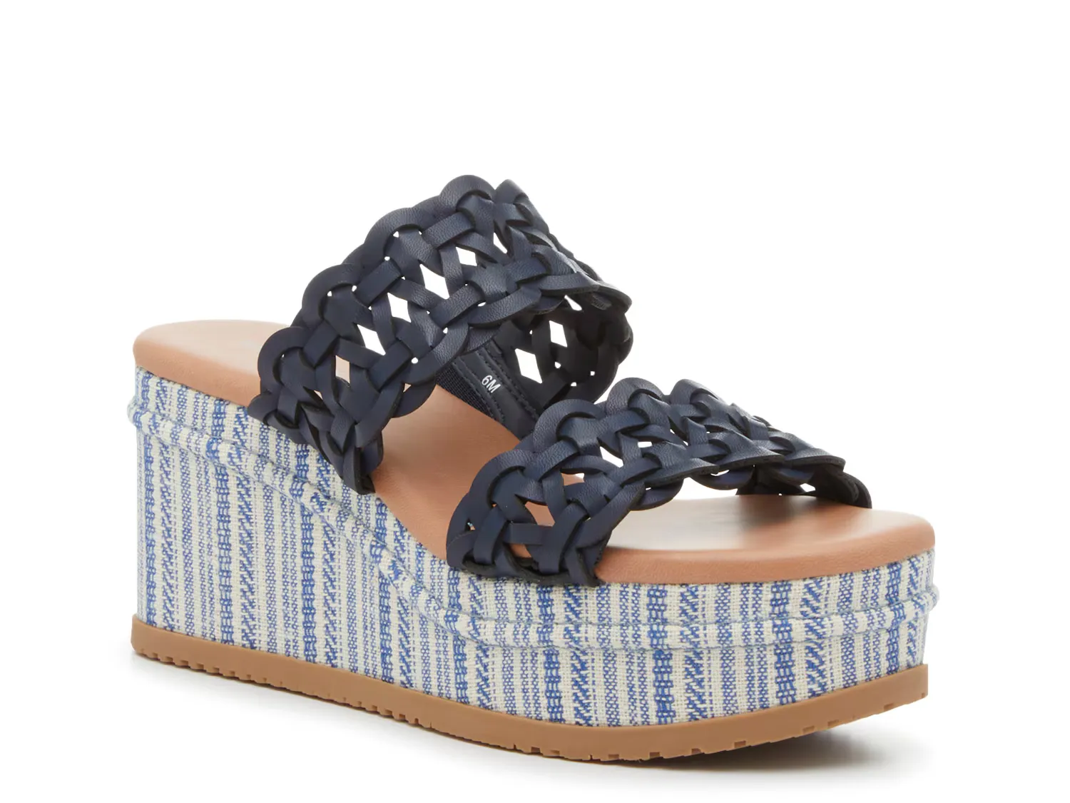 

Сандалии Skylar Wedge Sandal Baretraps, цвет navy_coveredheel