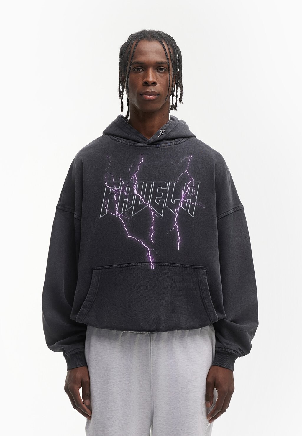 

Толстовка LIGHTNING OUTLINE HOODIE UNISEX FAVELA, черный