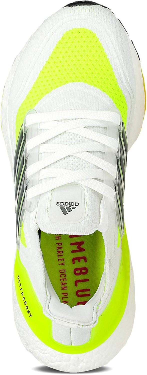 Мужские кроссовки Adidas Ultraboost 21, белый/синий/желтый — фото 2