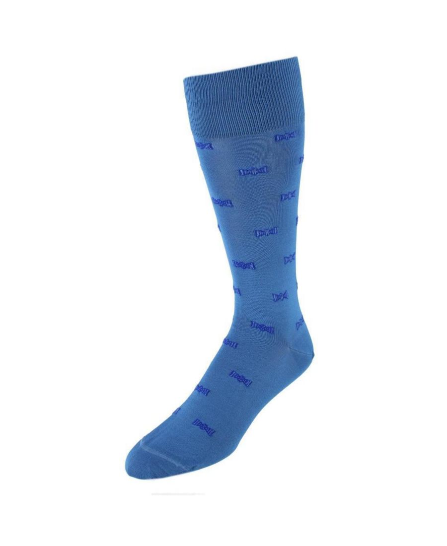 

Мужские стильные носки средней высоты из мерсеризованного хлопка с бантом-бабочкой (1 пара) TRAFALGAR, Light blue