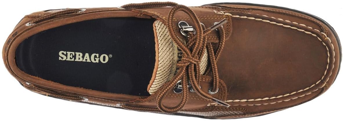Мокасины Sebago Clovehitch II FGL с вощеной отделкой для мужчин - кожаные лодочные туфли с дышащими сетчатыми вставками, анатомическими EVA подошвами и противоскользящей подошвой, светло-бежевый — фото 2