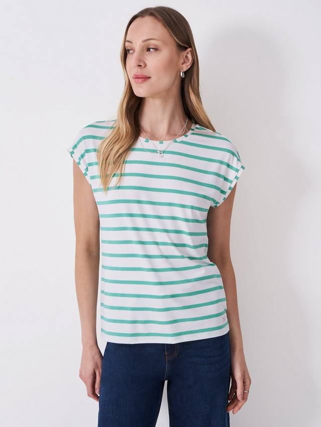 

Футболка с рубиновой полоской Crew Clothing, Blue/White