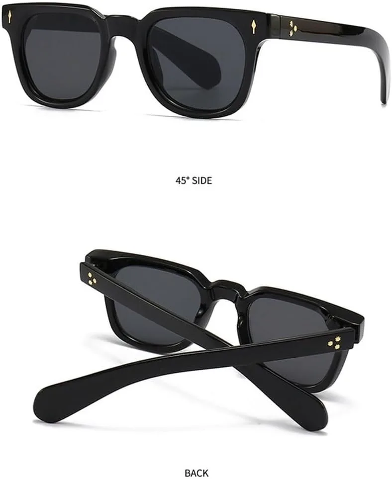 

Мужские солнцезащитные очки в стиле ретро с квадратными линзами и заклепками, модные женские солнцезащитные очки зеленого цвета GHVWYX, Orange Tea Gradient