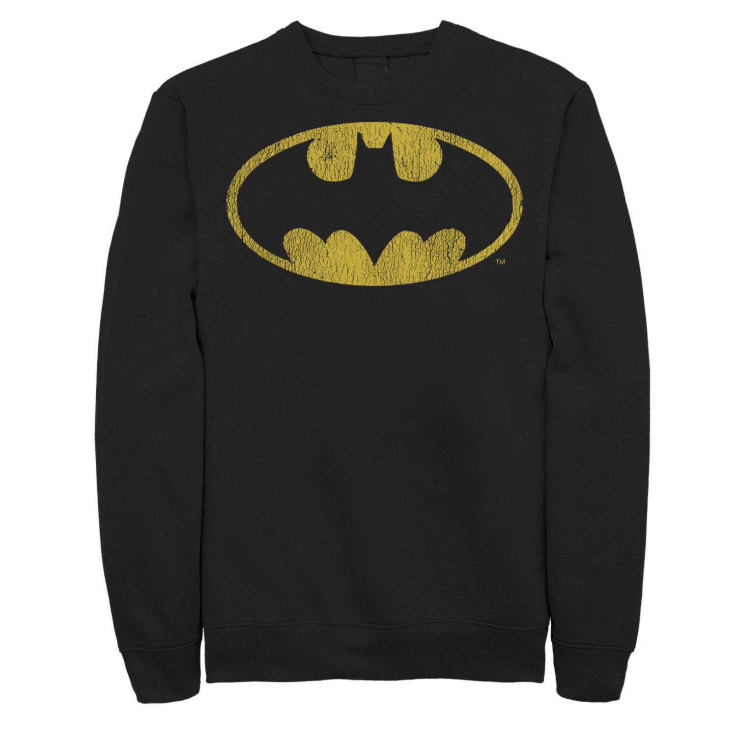

Мужской классический свитшот с логотипом Batman, Black DC Comics, черный