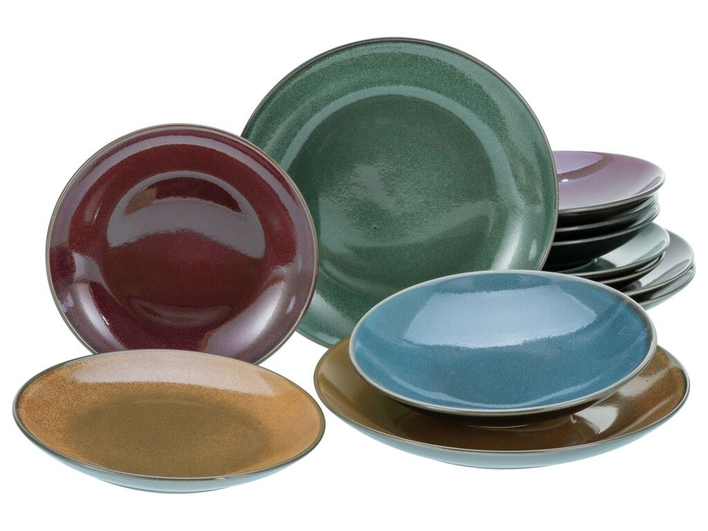 

CreaTable, 23859, Marrakesh Colorful, Набор тарелок, 12 предметов, керамика, мультиколор