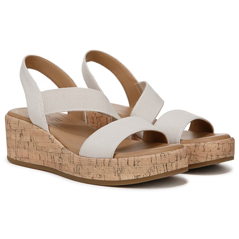 Босоножки на танкетке с ремешками Odette Lifestride, bone canvas