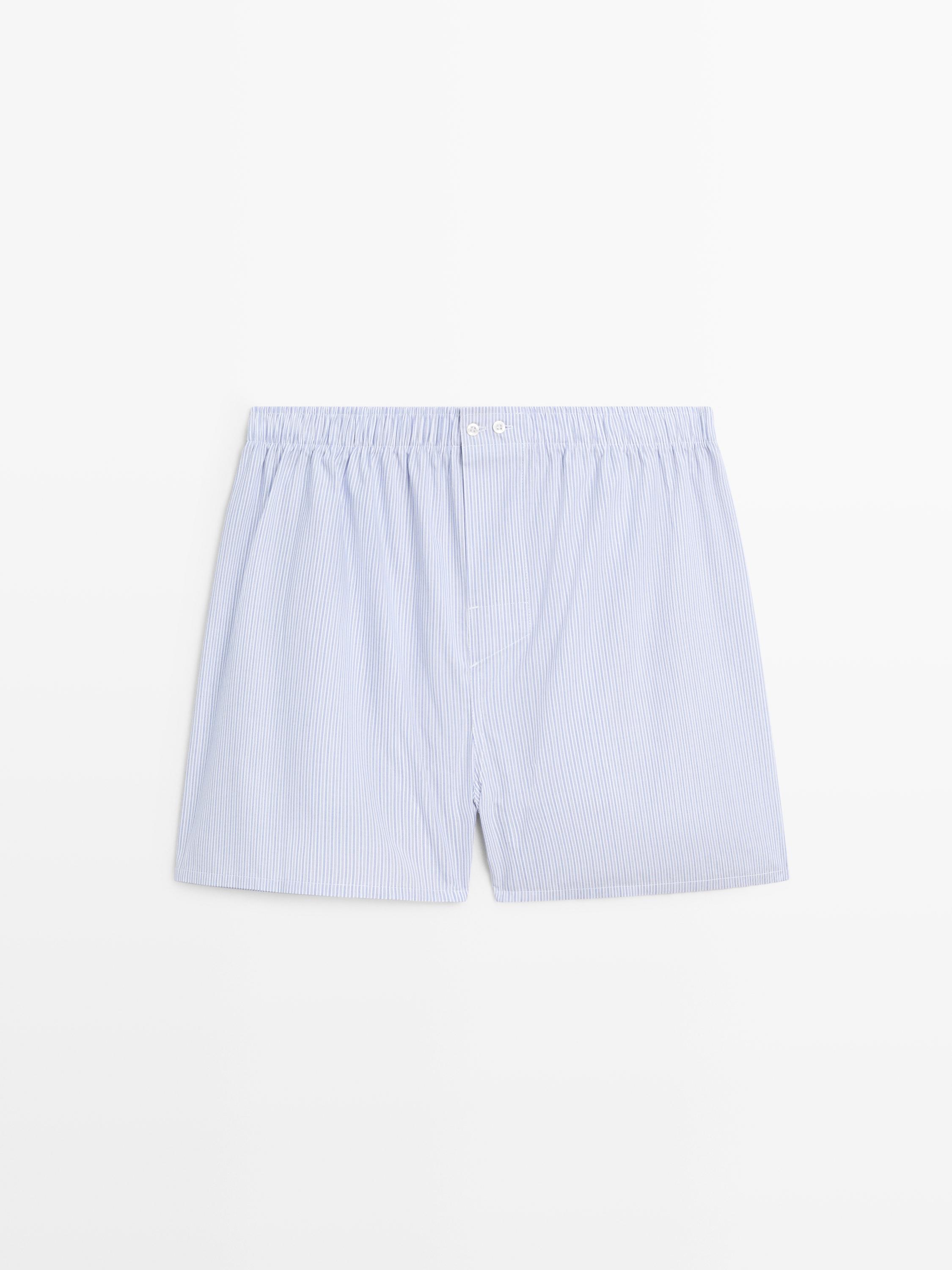

Полосатые боксеры из 100% хлопка Massimo Dutti, blue