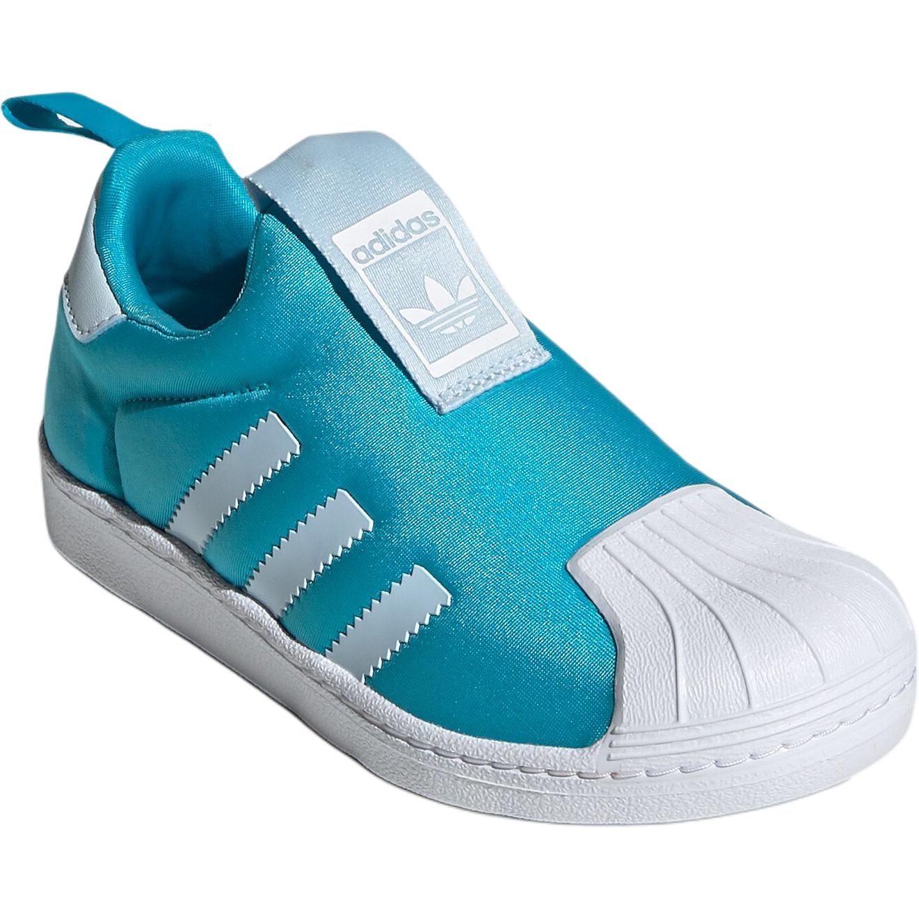 SUPERSTAR 360 Детские скейтбординговые кроссовки Adidas Originals, Светло-голубой — фото 2