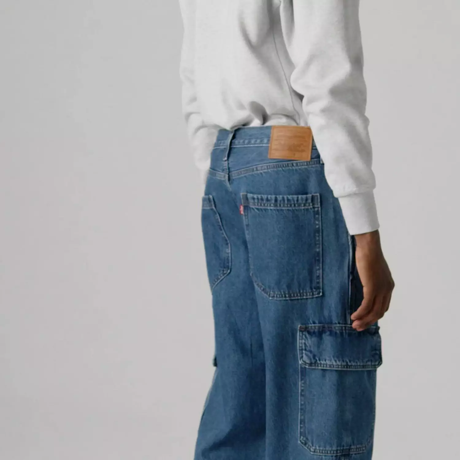 Свободные прямые мужские джинсы карго 568 Levi's, синий — фото 4