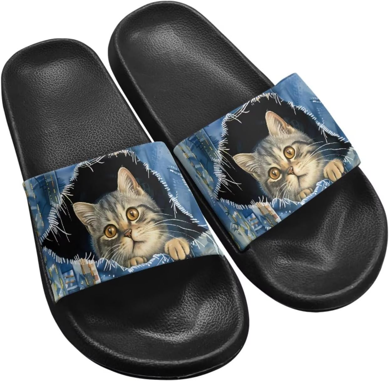 

Шлепанцы для женщин и мужчин, с мягкой подошвой, пляжные, бассейные, для душа, легкие, для дома и улицы Getelinseng, Cat