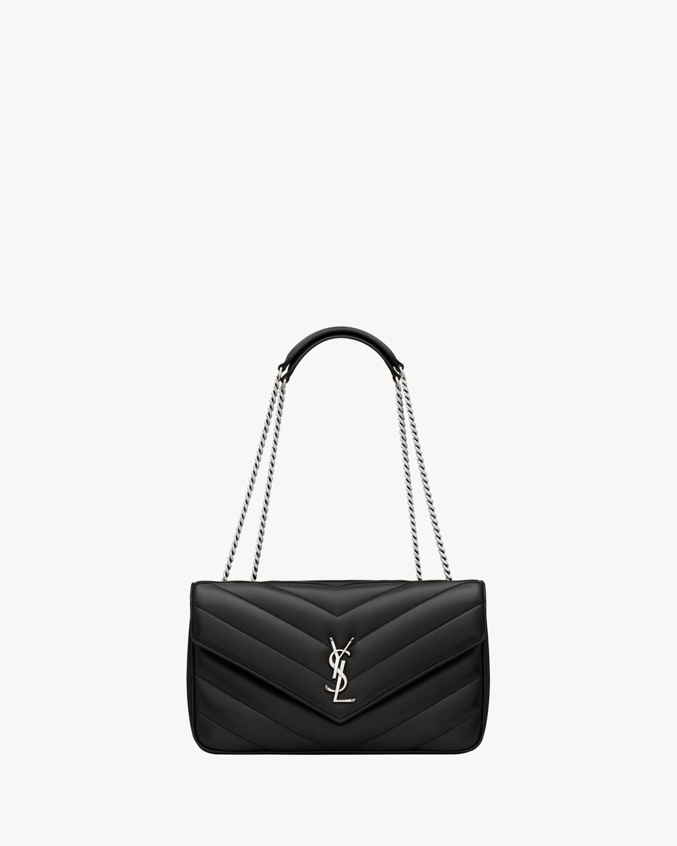 

Цепочная сумка из мягкой овчины Saint Laurent, черный