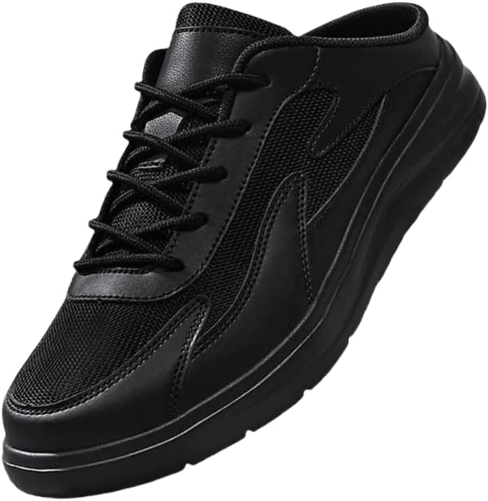 

Мужские повседневные слипоны, дышащие и удобные, с легкой подошвой EVA, низкий верх, стильные кроссовки для ходьбы, мужские лоферы слипоны Hhhchpm, черный