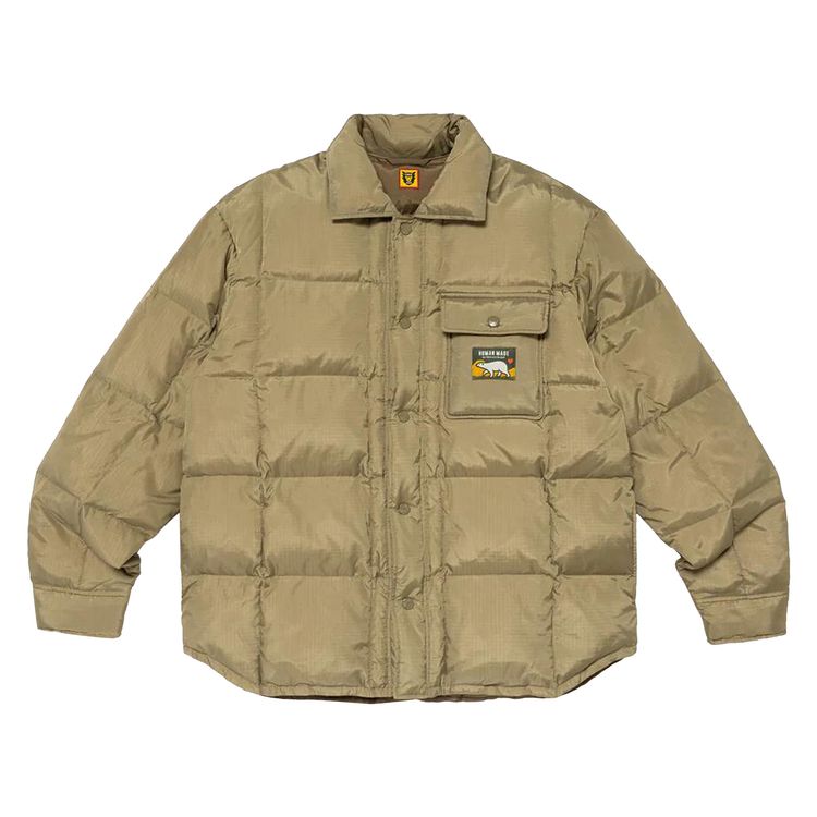

Куртка Human Made Down Shirt Jacket 'Olive Drab', зеленый