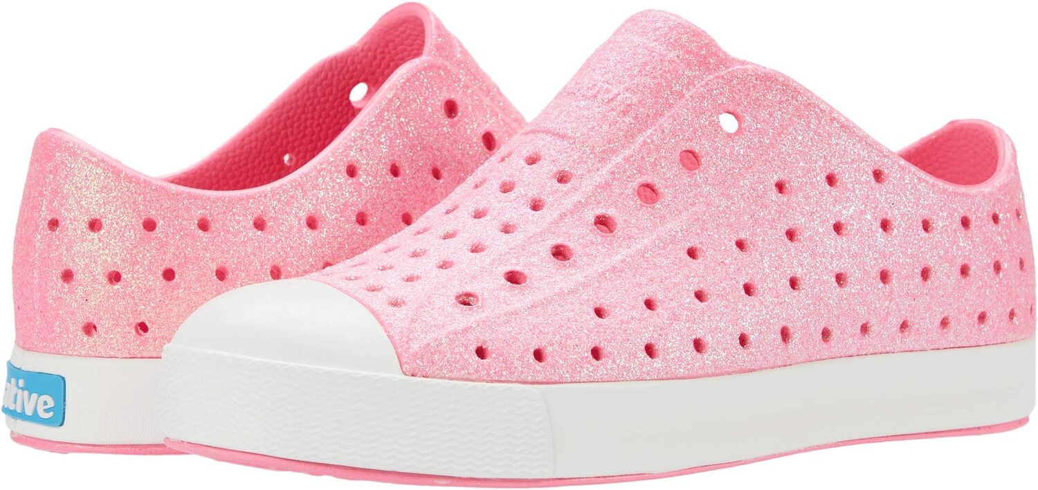 

Кроссовки Jefferson Bling Glitter Native Shoes Kids, цвет Floyd Pink Bling Glitter/Shell White