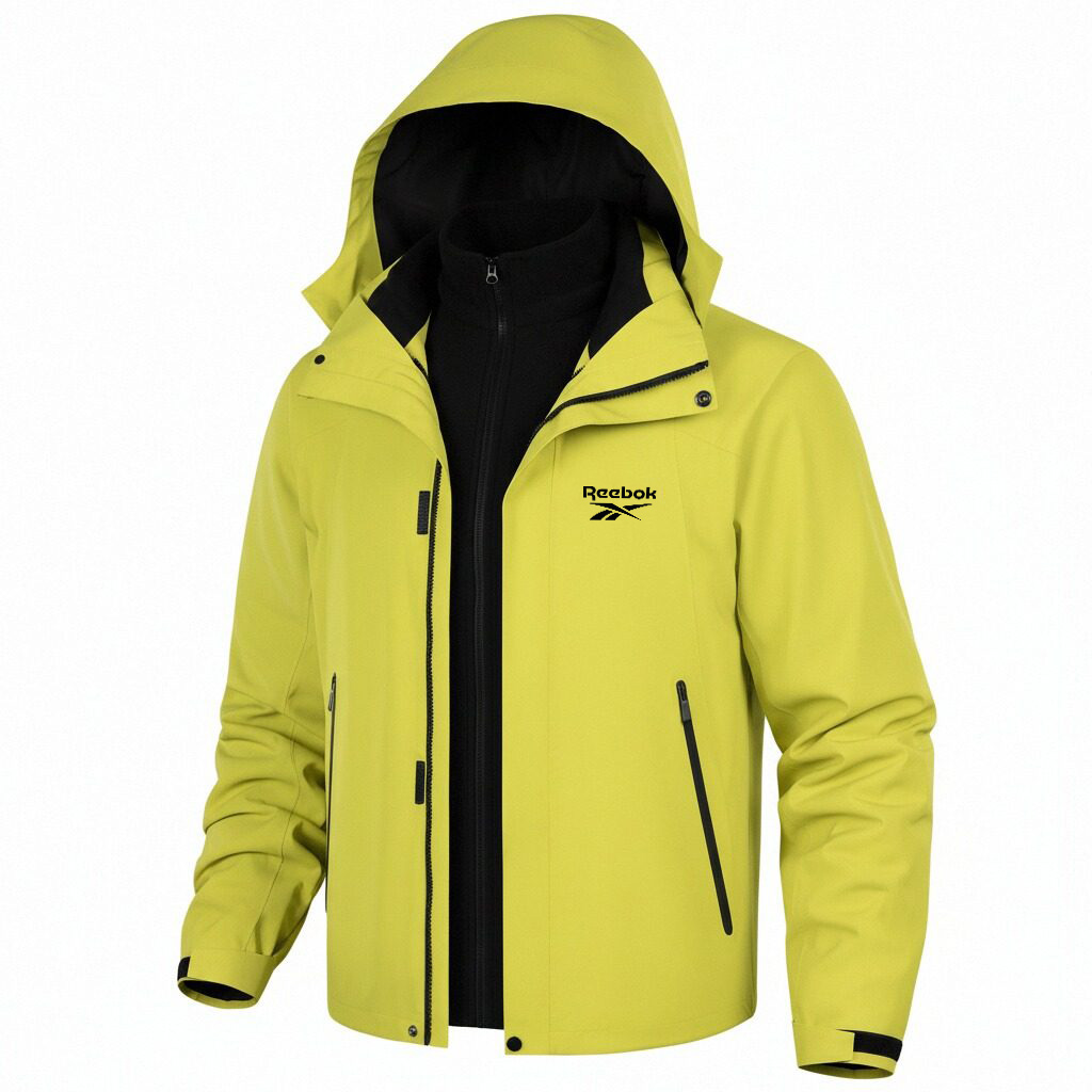 

Водонепроницаемая, ветронепроницаемая, устойчивая к истиранию, термо ветровка Unisex Reebok, neon желтый