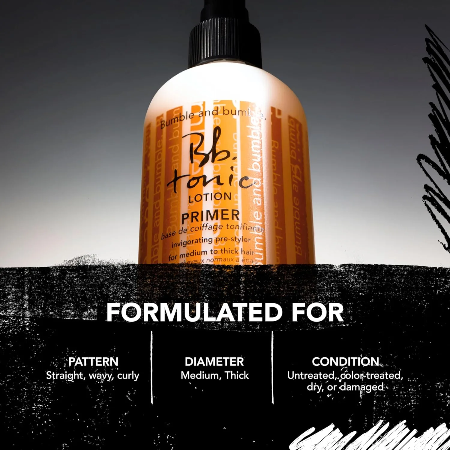 Bumble and bumble Tonic Lotion Hair Primer с маслом чайного дерева, освежает и подготавливает волосы к укладке, бодрящий травяной аромат, для средних и густых вьющихся, волнистых, прямых волос, 236 мл Bumble And Bumble. — фото 3