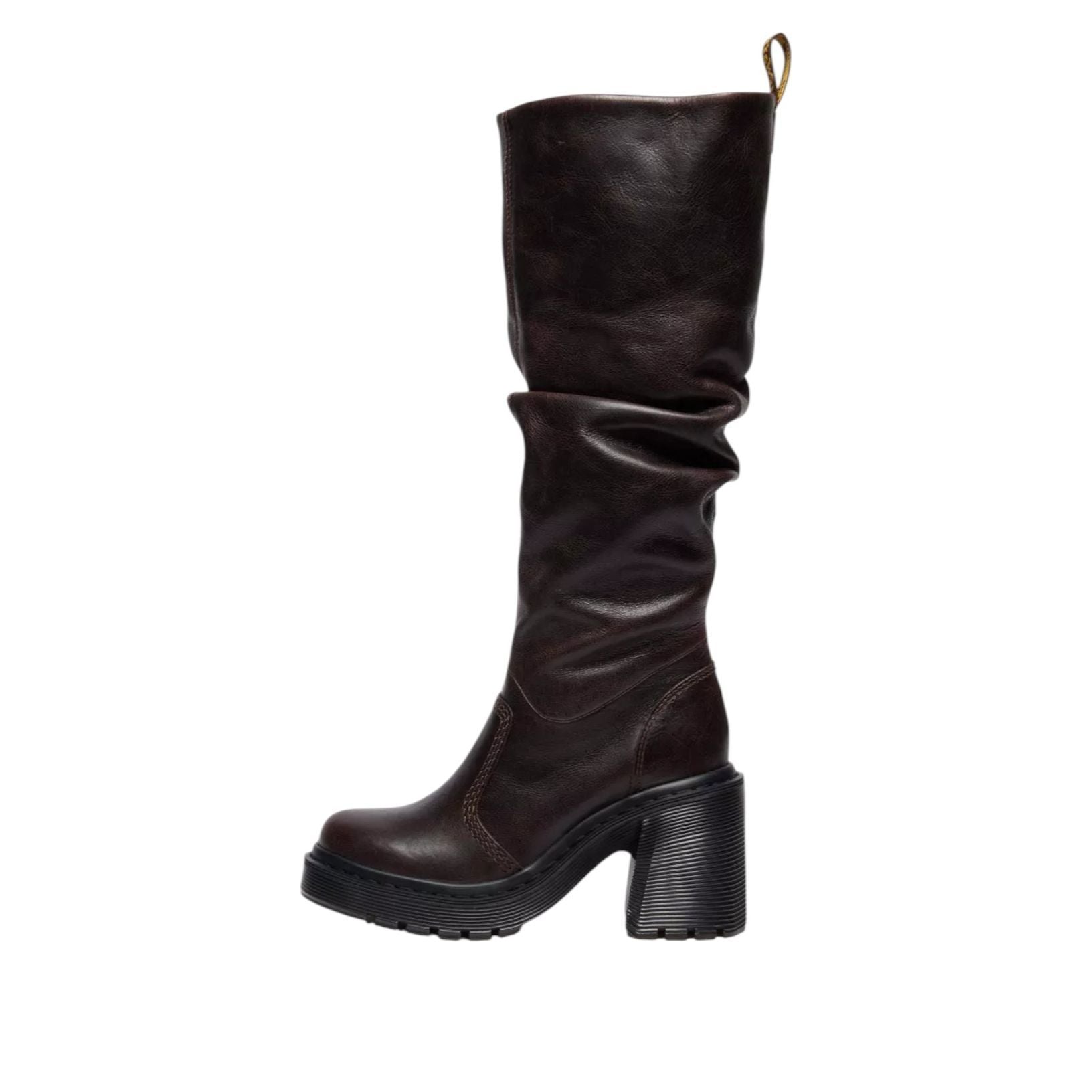 Ботинки (WMNS) Dr. Martens Kasey Kinsley Knee High Heeled Boots 'Dark Brown'