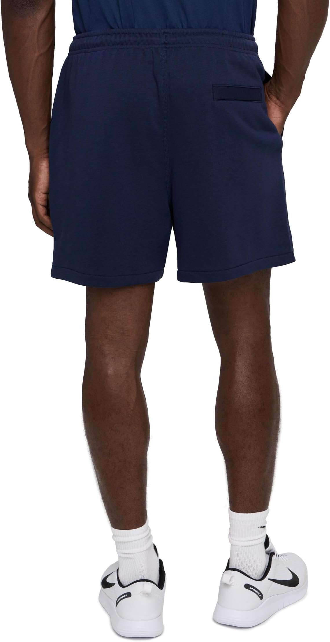 Мужские клубные шорты из французского трикотажа Flow Nike, Obsidian/Obsidian/White — фото 4