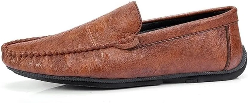 Лоферы кожаные Slip-On Fashion Loafers, коричневый DHFIRUFSHLO — фото 3