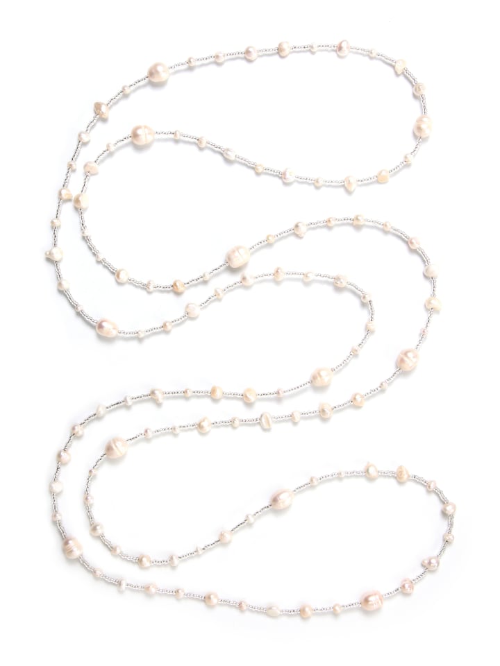 

Collezione alessandro Длинное ожерелье «Турин» кремового цвета