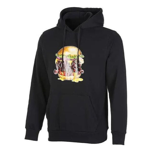 

Толстовка burger pullover hoodie 'black' Converse, черный