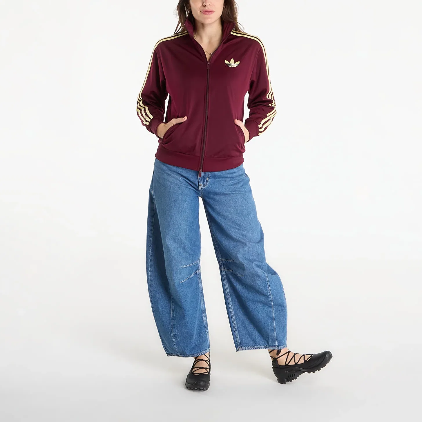 Куртка Firebird женская Adidas Originals, Chestnut/near Yellow — фото 4
