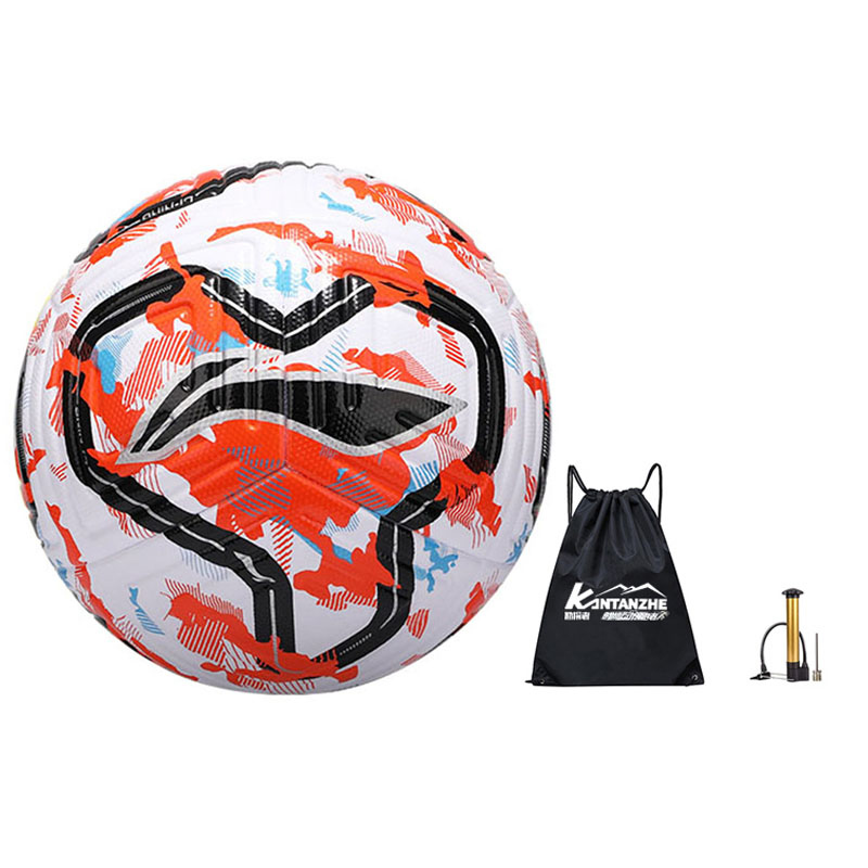 

LINING Размер 5 футбольный мяч TPU бесшовный термосклеивание Unisex белый оранжевый синий