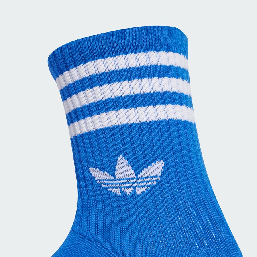 Носки ADIDAS ORIGINALS 3-Stripes Crew 3 Pairs, Royal blue/Cranberry/White — фото 4