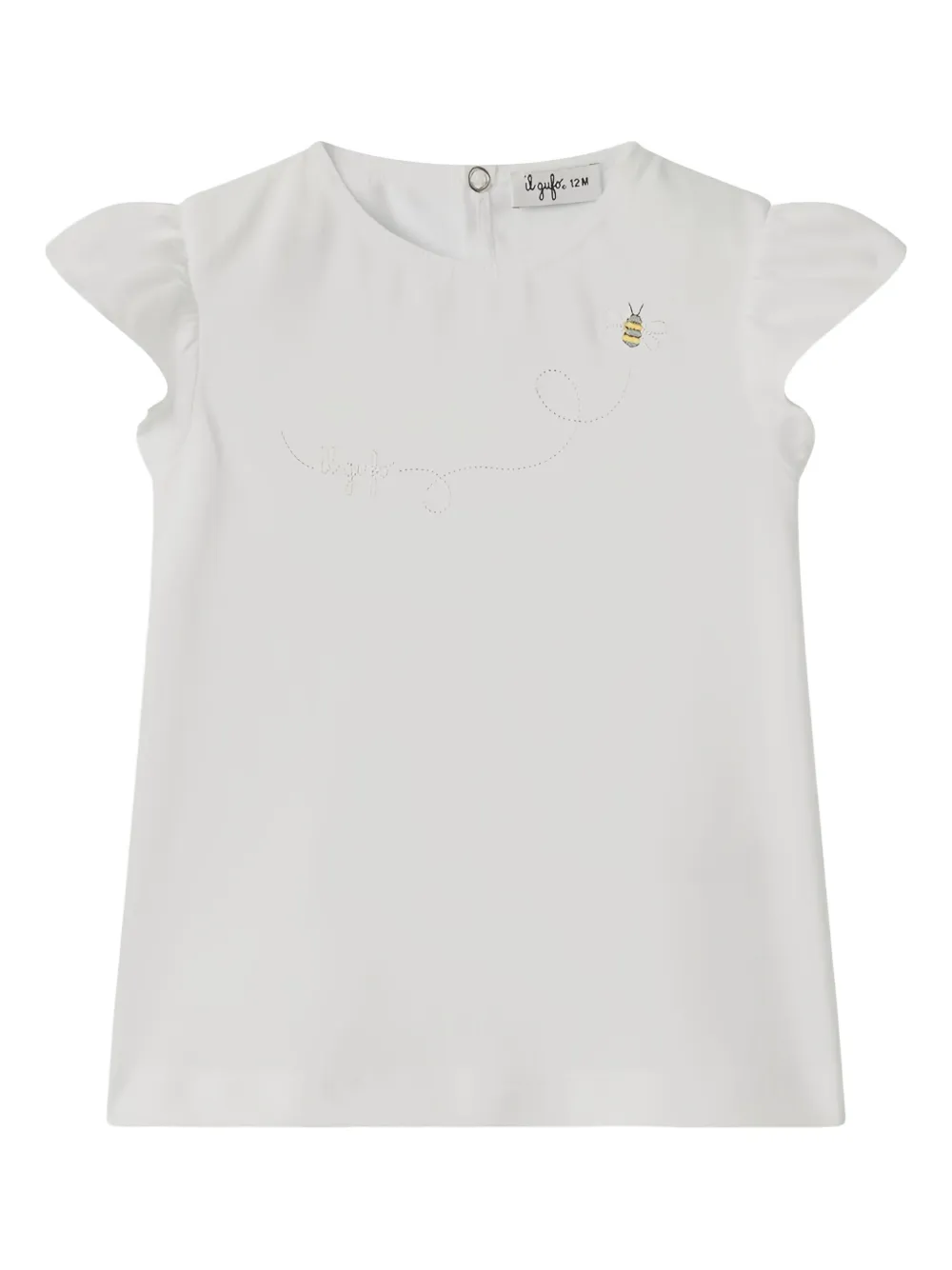 

Футболка с короткими рукавами и оборками Il Gufo, белый