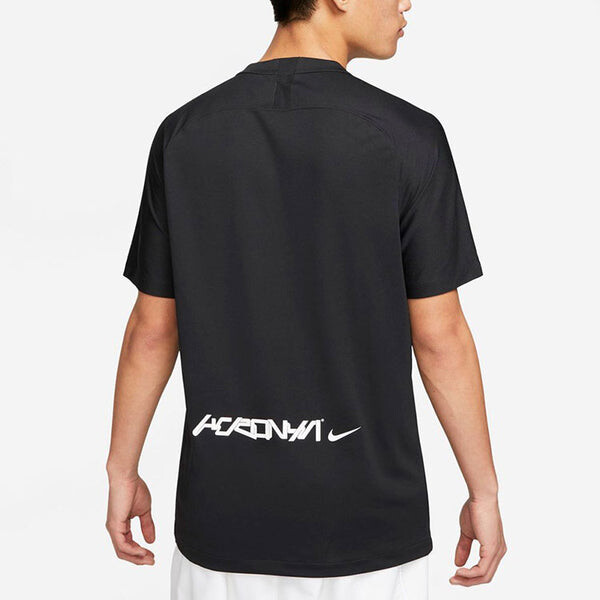 Футболка Nike x ACRONYM Crossover Fan Edition Printing Logo V neck Short Sleeve US Edition Black, черный — фото 4