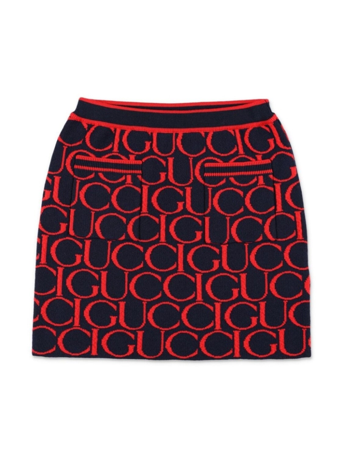 

Gucci Kids юбка из шерсти и жаккарда, синий