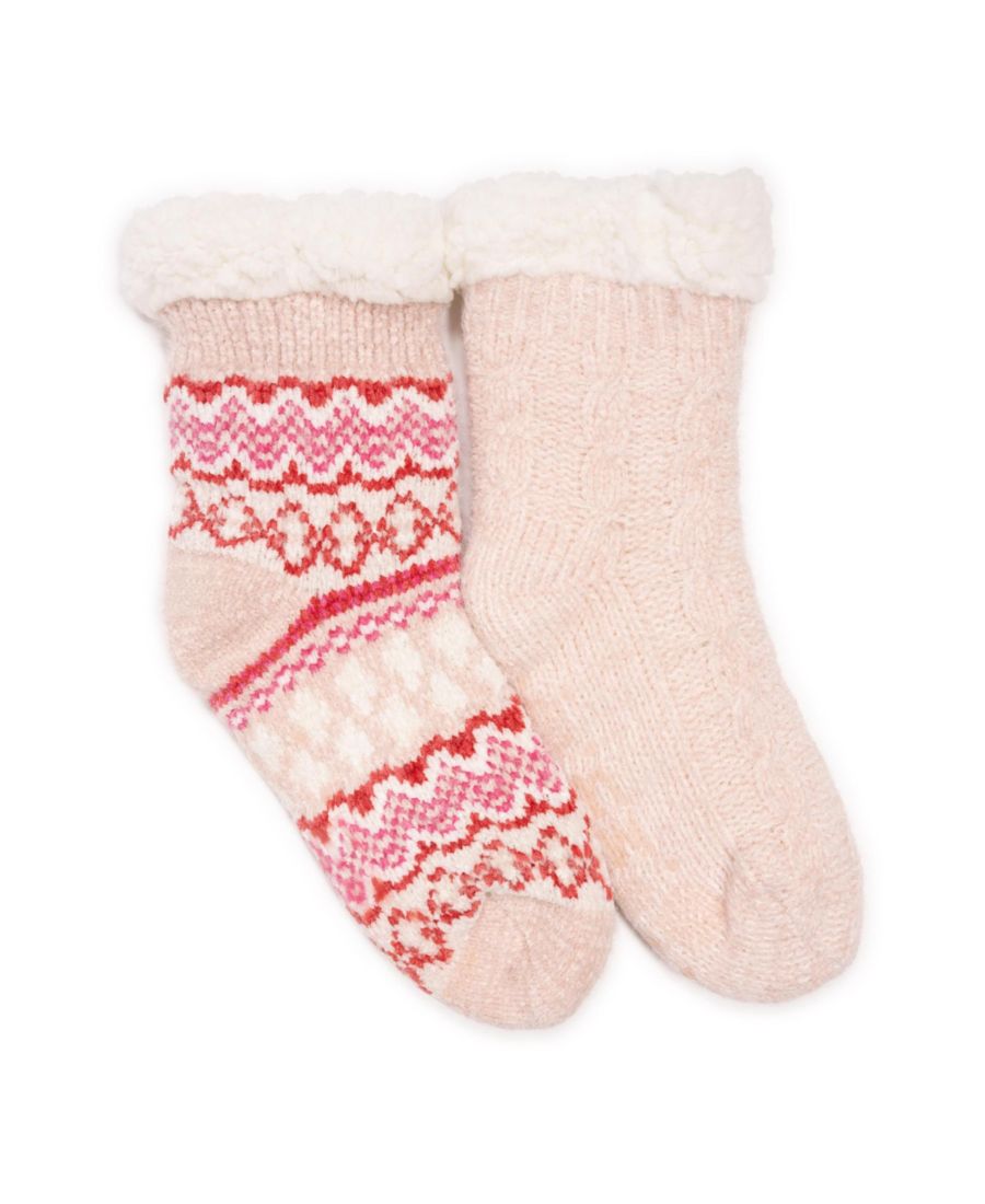 

Женские носки из синели (2 шт в упаковке) MUK LUKS, Pink